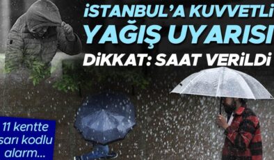 Meteoroloji’den yeni hava durumu: 11 kentte sarı alarm… İstanbul için saat belli oldu