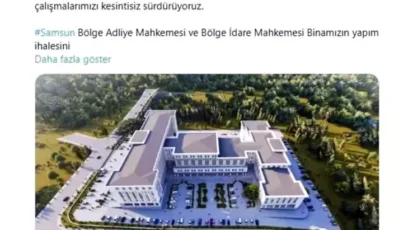 Samsun’da Adalet Bakanlığı Yeni Mahkeme Binasının İhalesi Yarın Yapılacak